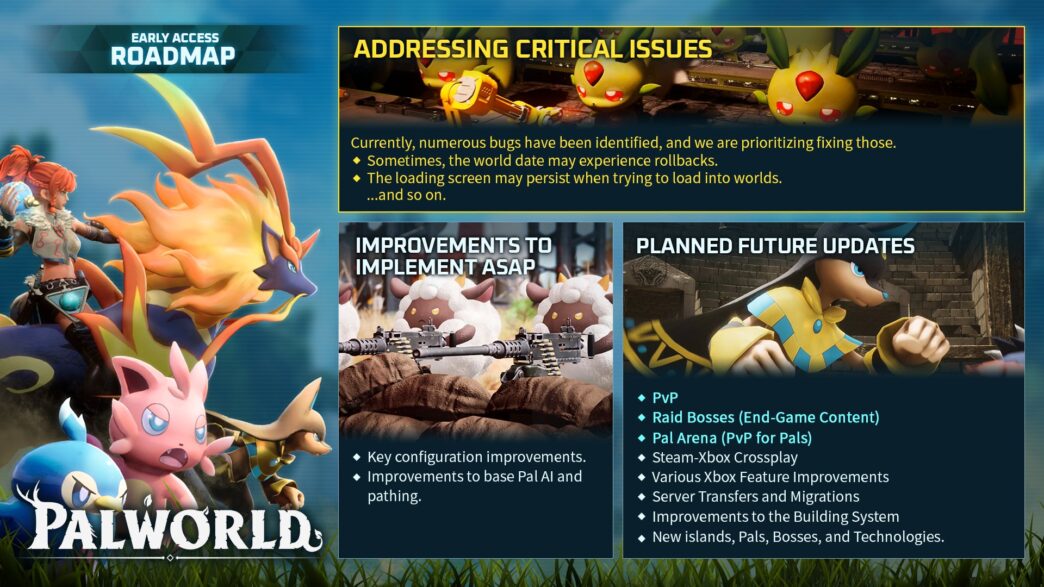 Palworld roadmap 2024