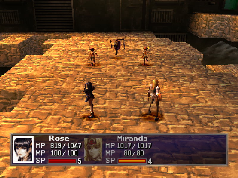 PlayStation RPG Legend of Dragoon sem as melhorias