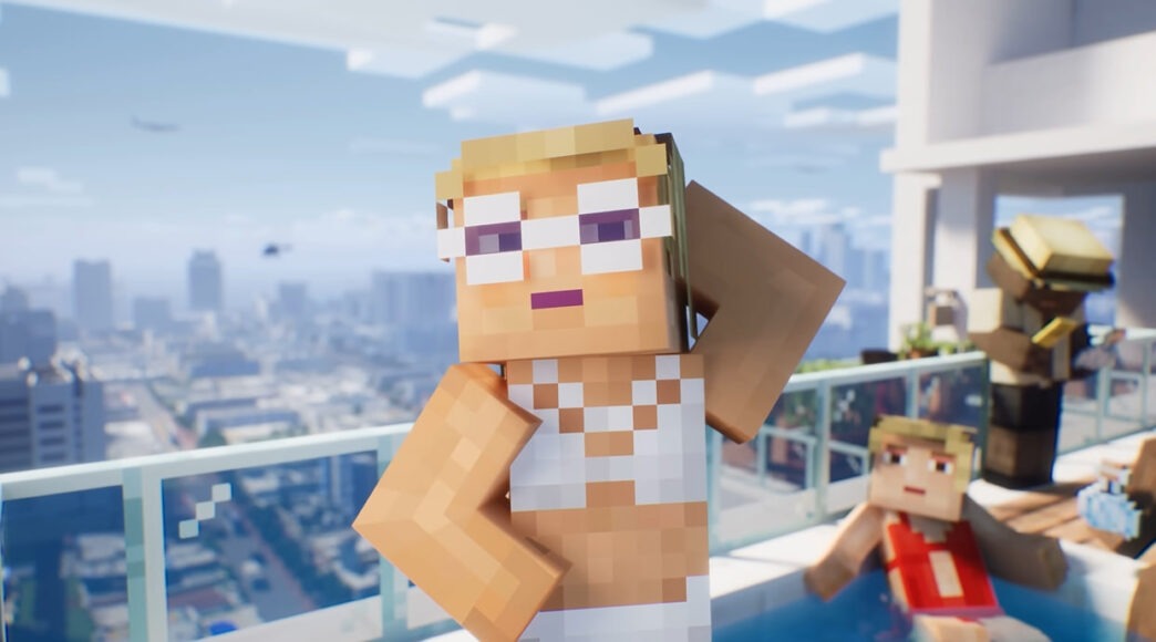 GTA 6 trailer em estilo Minecraft