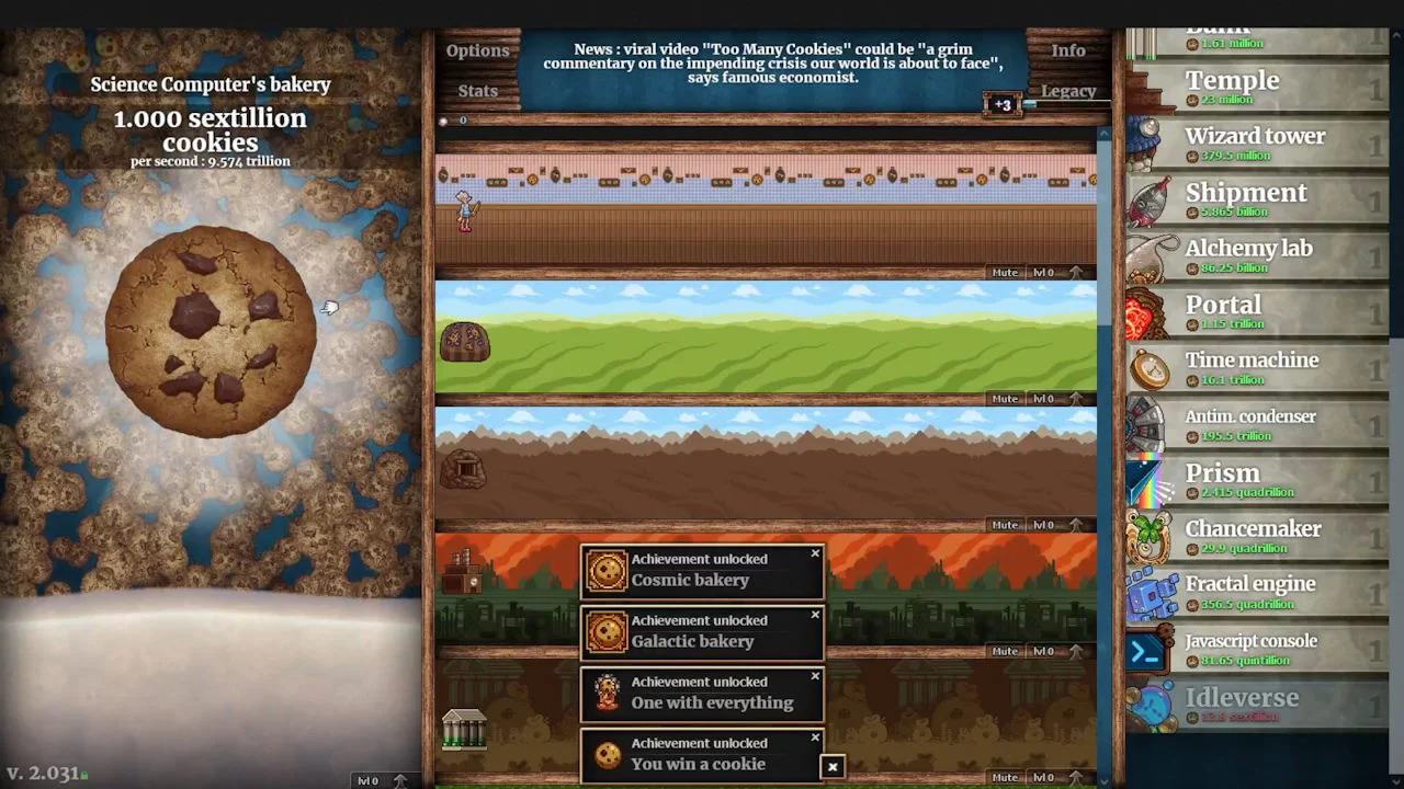 jogo Cookie Clicker - jogo idle em promoção na Steam