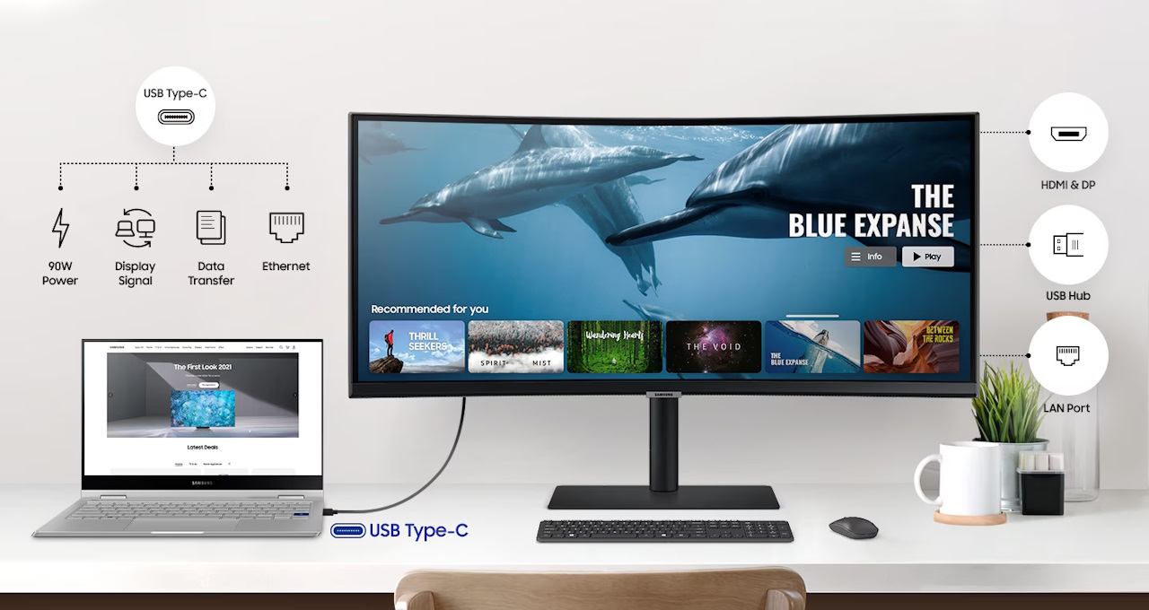 ViewFinity S6 Samsung ViewFinity S6 - conectividade