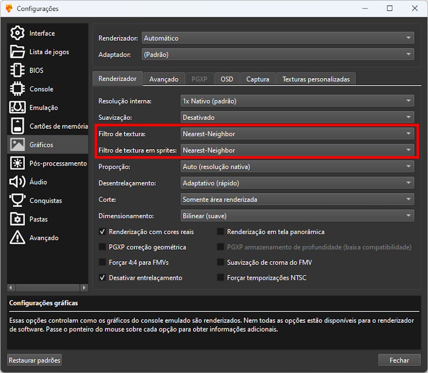 emulador Como ativar recurso do emulador do PlayStation 1