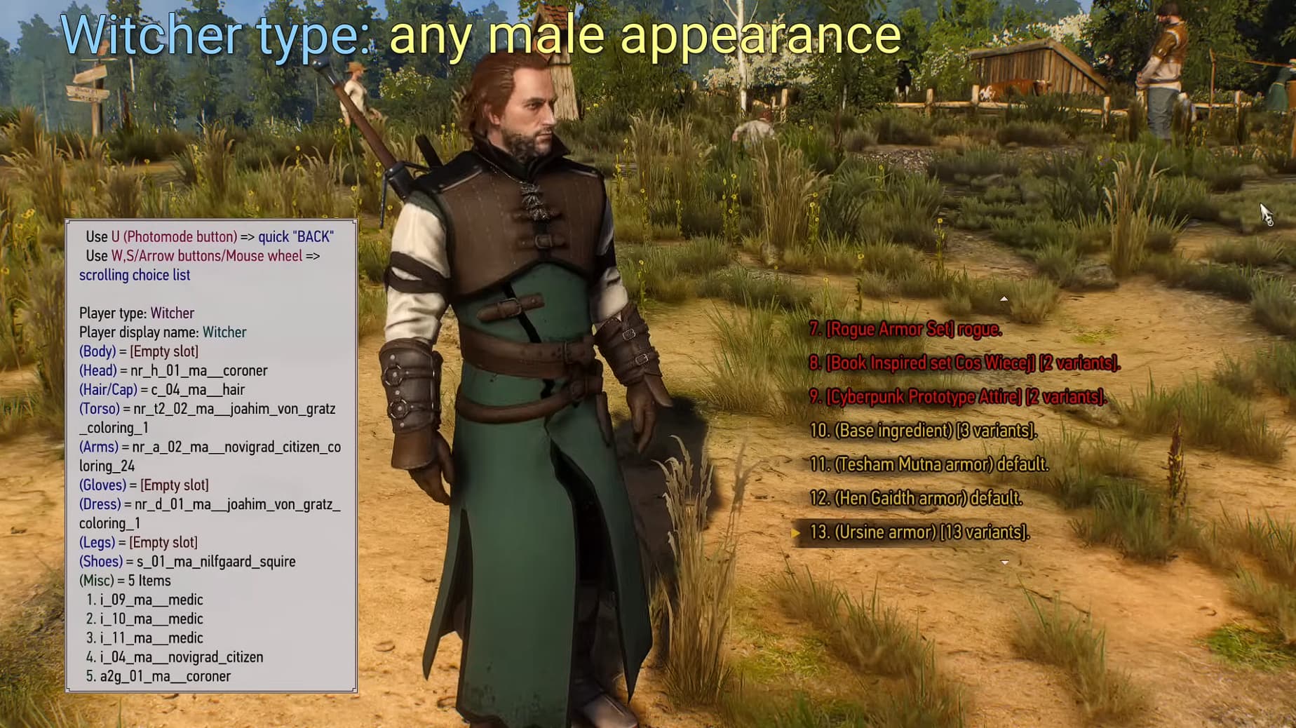 The Witcher 3 Custom Player Characters The Witcher 3