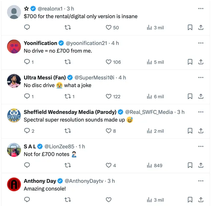 PS5 Pro PS5 Pro reações