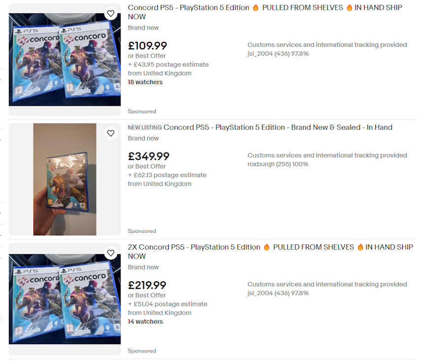 Concord Concord sendo vendido no eBay