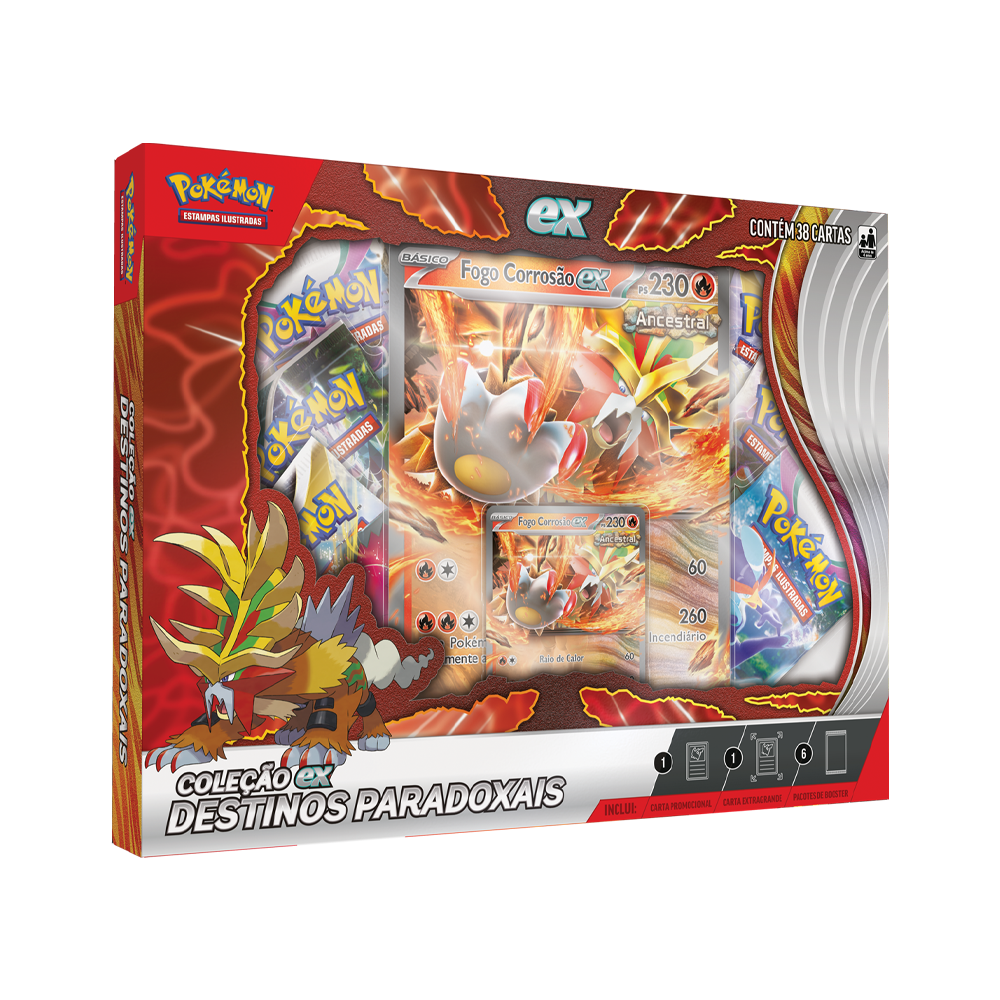 Pokémon TCG Coleção ex - Destinos Paradoxais Fogo Corrosão ex