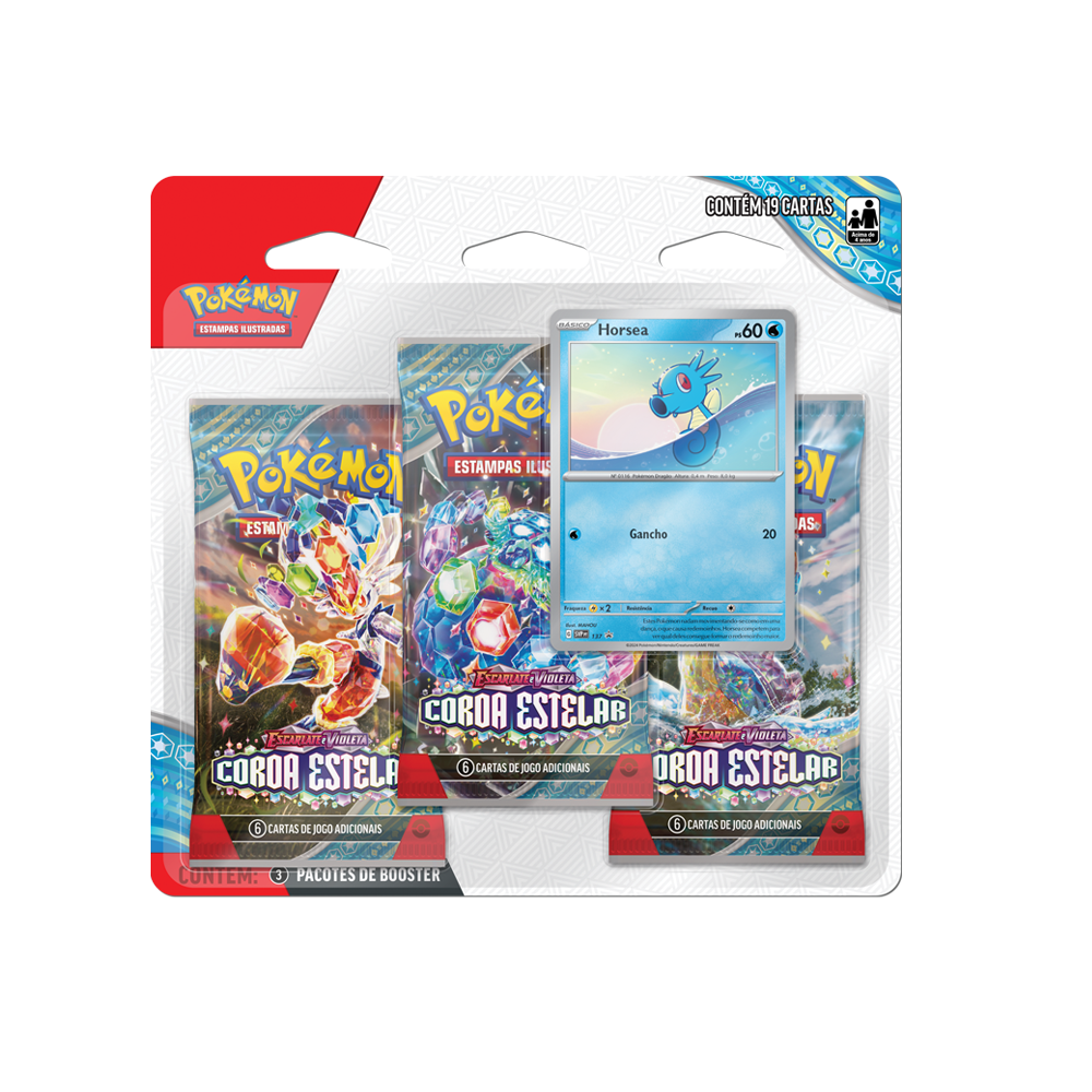 Pokémon TCG Pokémon TCG - Pacote Triplo Coroa Estelar (Horsea)