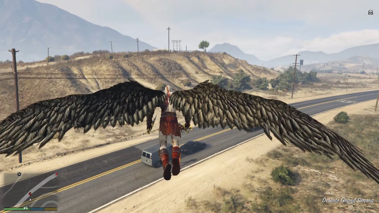 GTA 5 GTA 5 - mod com Kratos do God of War
