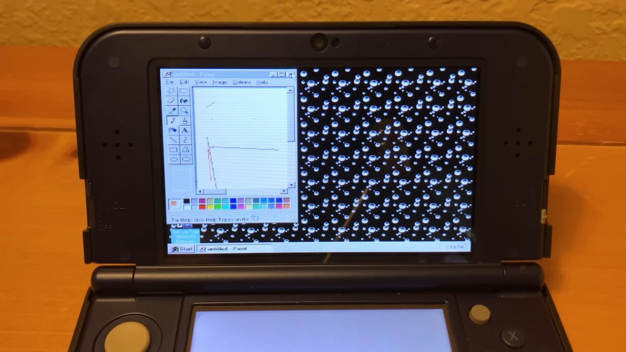 Windows 95 Windows 95 sendo executado no Nintendo 3DS (2)