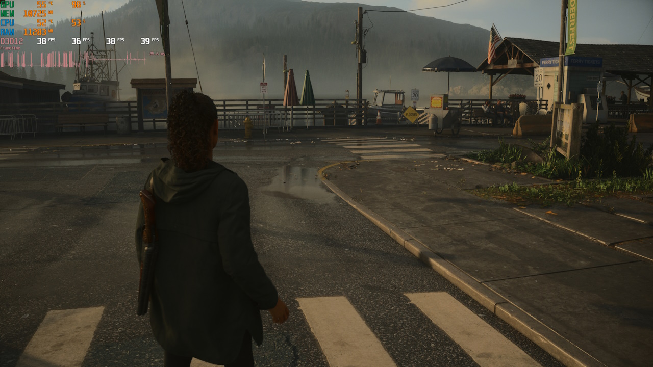 RTX Mega Geometry Alan Wake 2 - 1440p tudo no máximo e sem Ray Tracing (PC vs PS5 Pro)