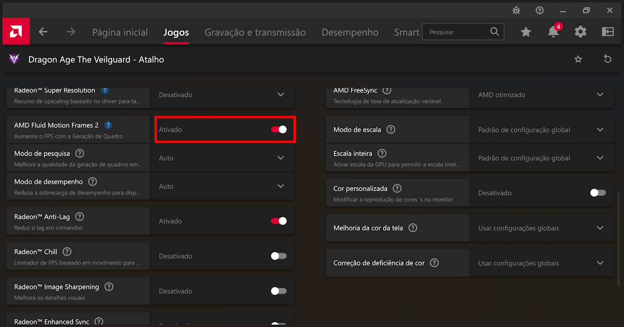 AFMF 2 Como habilitar o AFMF 2 e a geração de quadros em jogos com placas AMD - passo 1