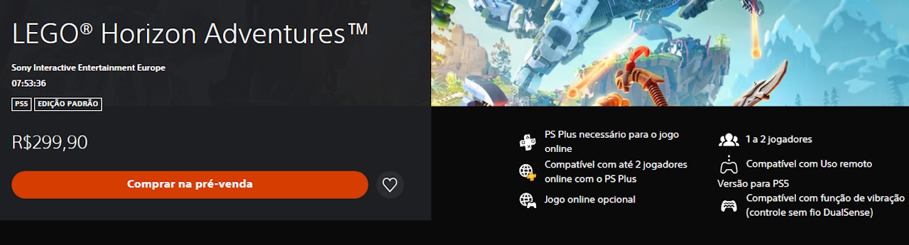 PS5 Pro Lego Horizon Adventures não está otimizado para o PS5 Pro