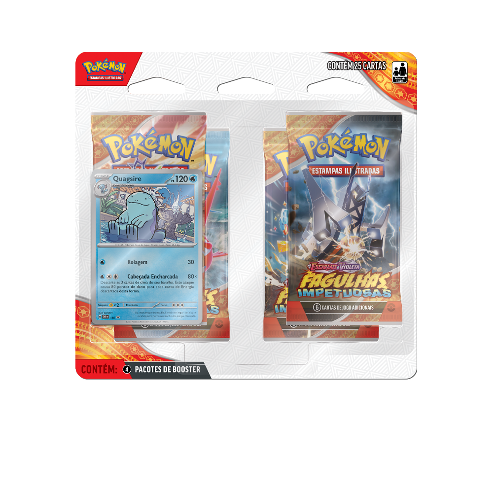 Pokémon TCG Pokémon TCG - Pacote Quádruplo Fagulhas Impetuosas (Quagsire)
