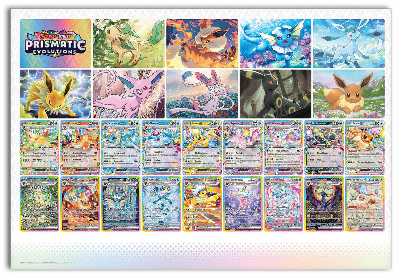 Pokémon TCG Poster Evoluções Prismáticas - Pokémon TCG