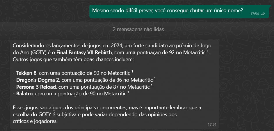 GOTY Meta AI GOTY