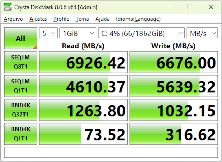 WD_BLACK SN850X WD_BLACK SN850X - teste Crystal Disk