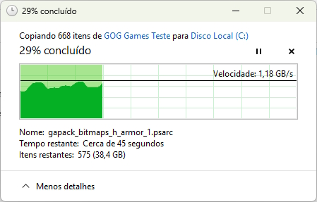 WD_BLACK SN850X WD_BLACK SN850X - teste com transferência de multiplos arquivos