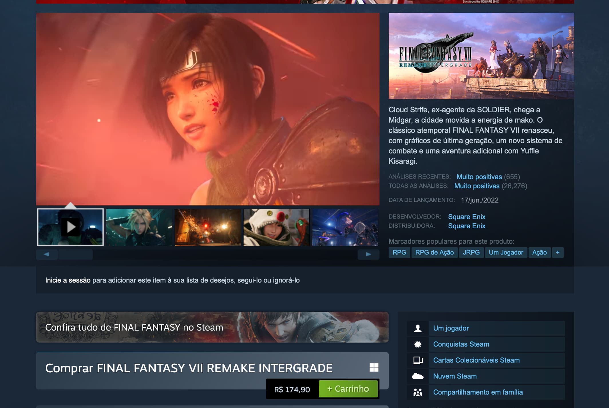 Final Fantasy 7 Remake Final Fantasy 7 Remake PC