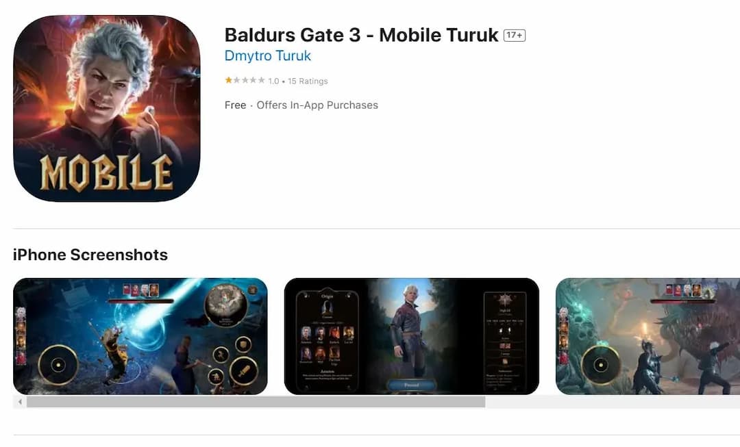 baldur's gate 3 Baldur's Gate 3 mobile golpe