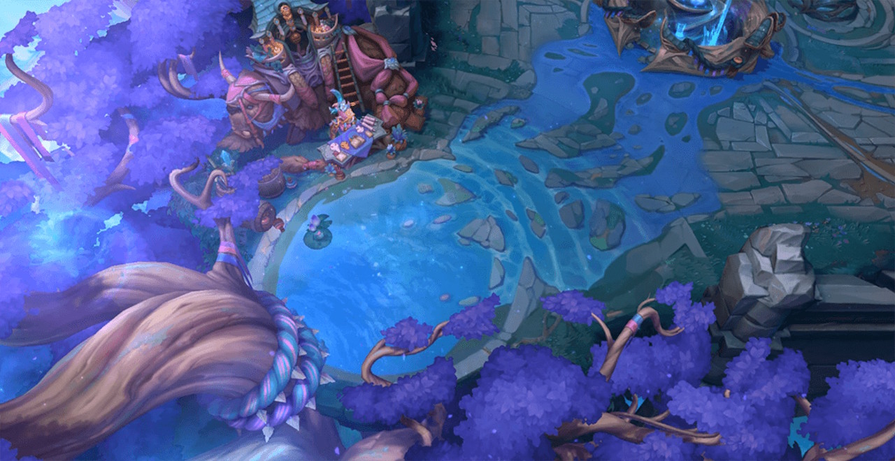League of Legends Mapa do League of Legends com tema florescer espiritual em Ionia