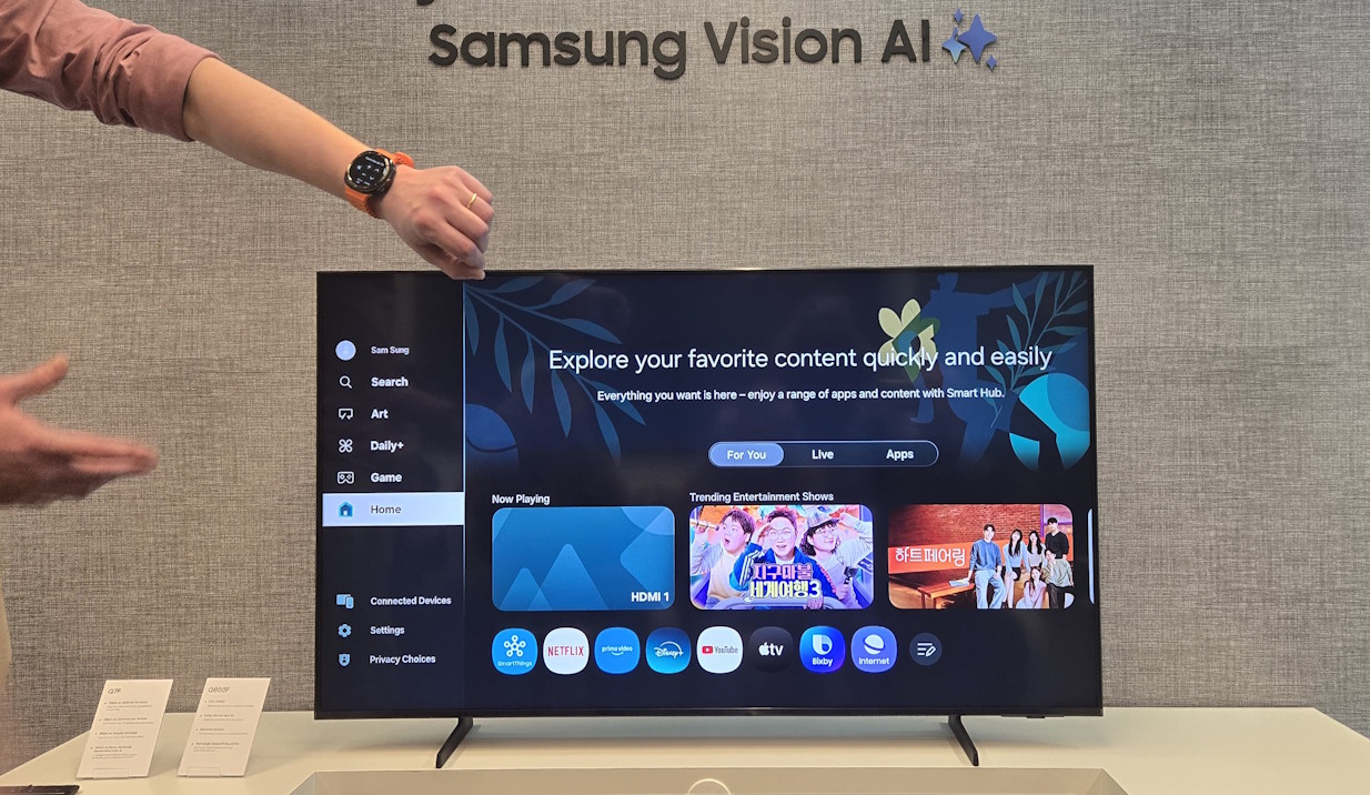 TVs Vision AI QLED 4K TVs Vision AI QLED 4K - controle por gestos